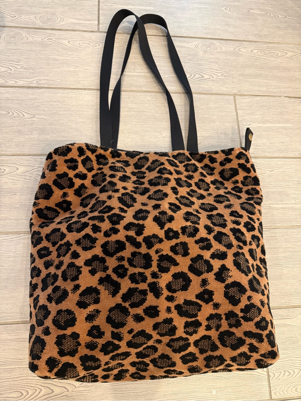 Shadowline Leopard Print Tote Bag - Brown & Black